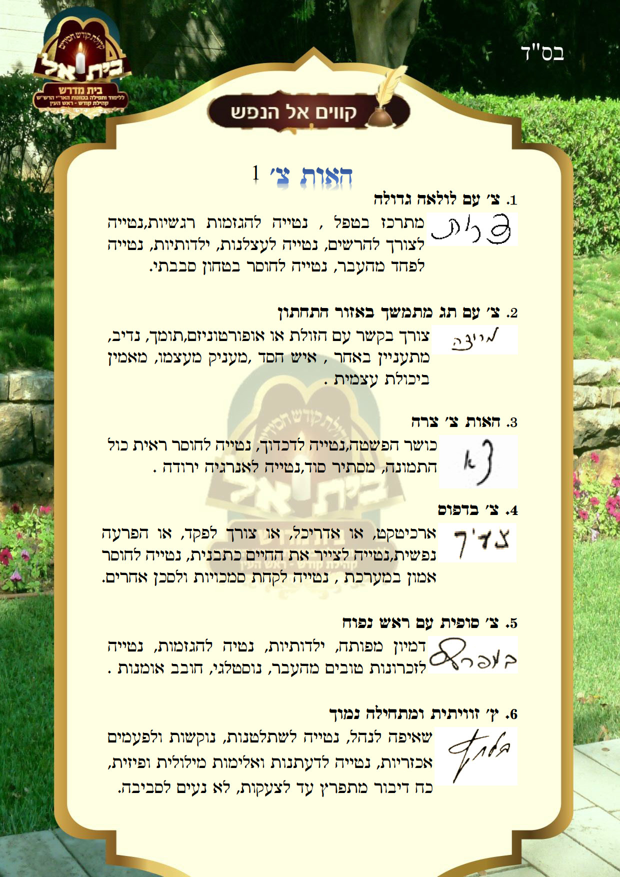 אות צ 1